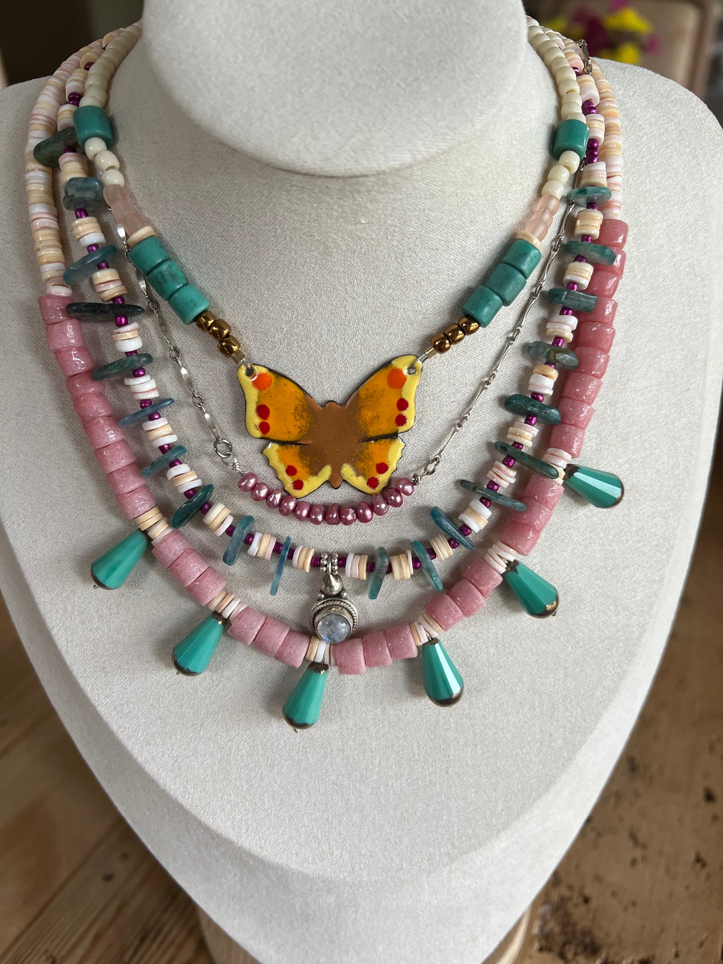 Pink candy necklace