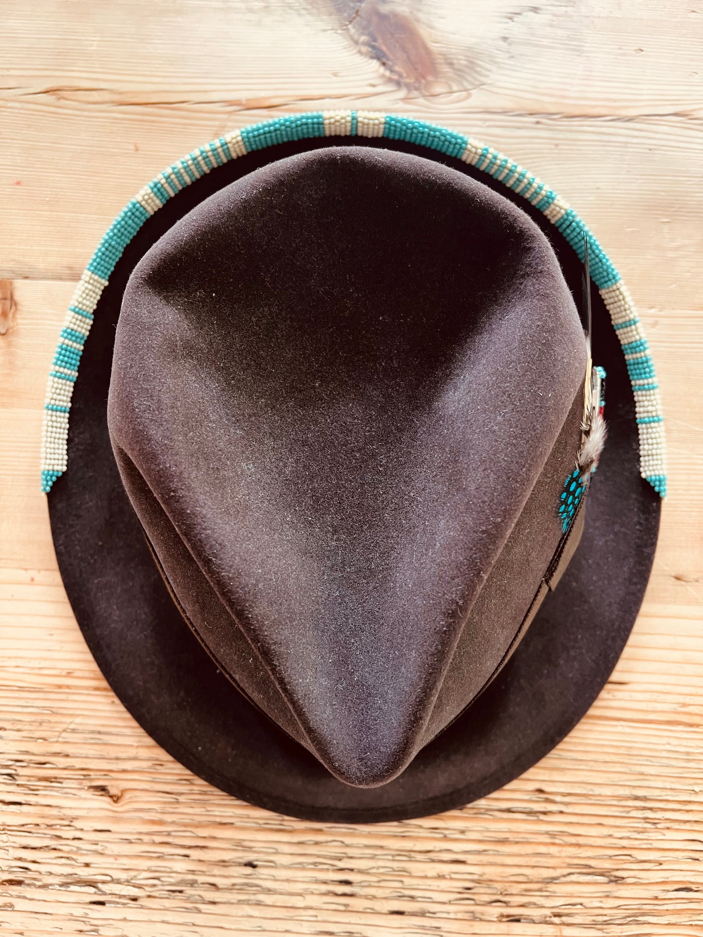 Vintage beaded fedora