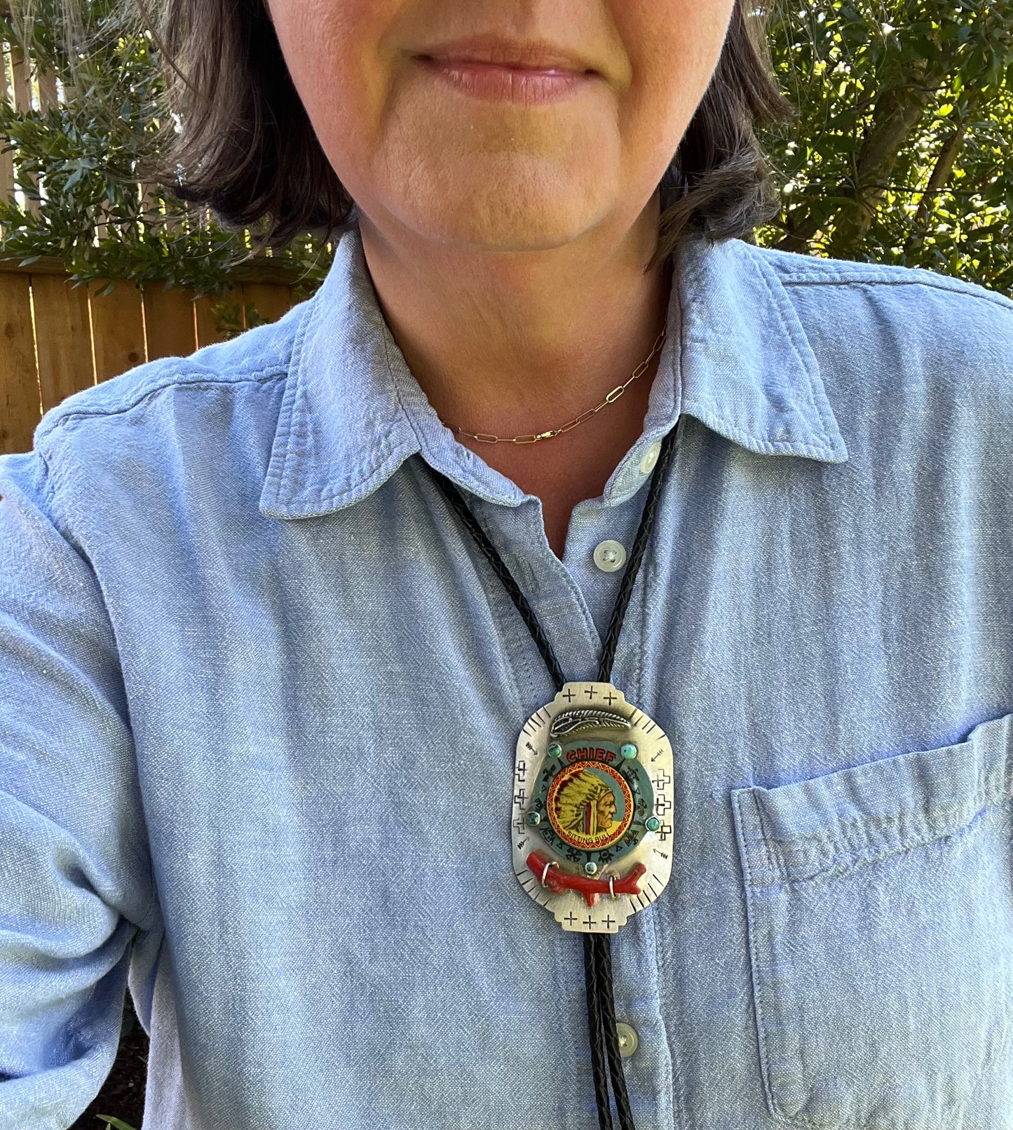 Chief Sitting Bull bolo tie