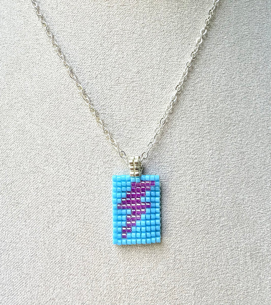 Lightning bold charm necklace