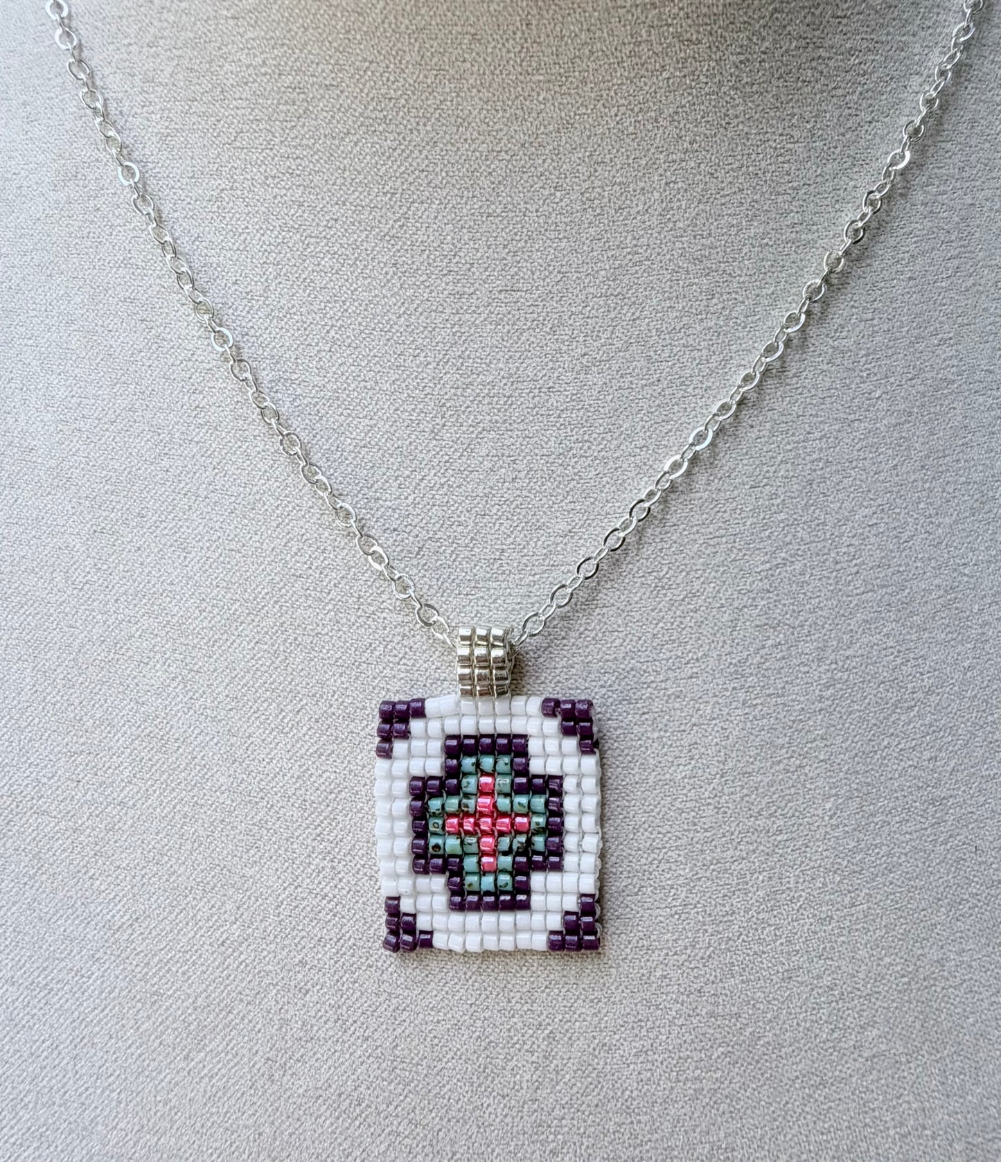 Southwestern cross charm necklace