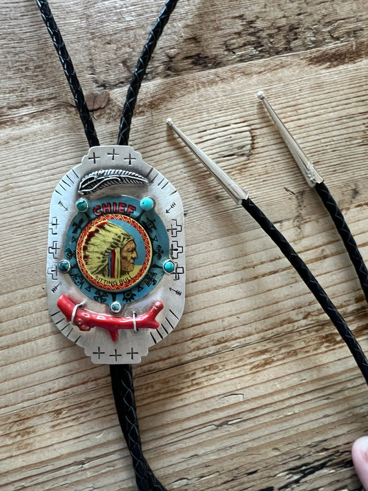 Chief Sitting Bull bolo tie