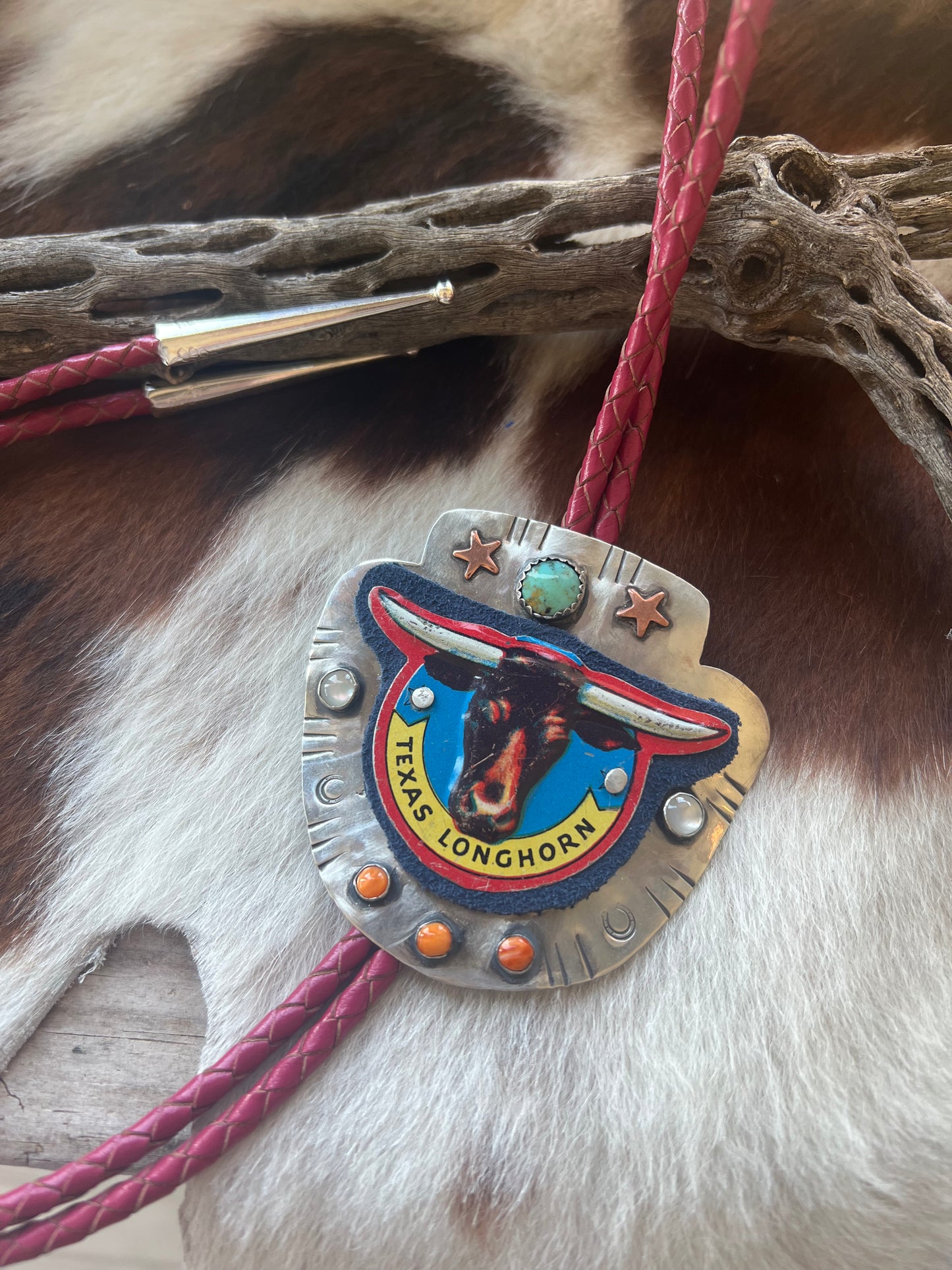 Texas Longhorn bolo tie