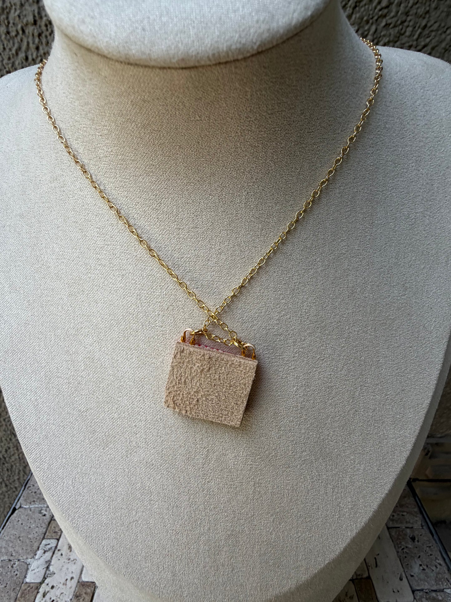 Sunset Saguaro charm necklace